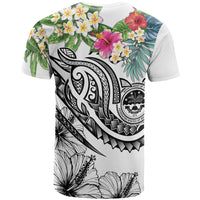 FSM Polynesian T Shirt Summer Plumeria (White) - Polynesian Pride