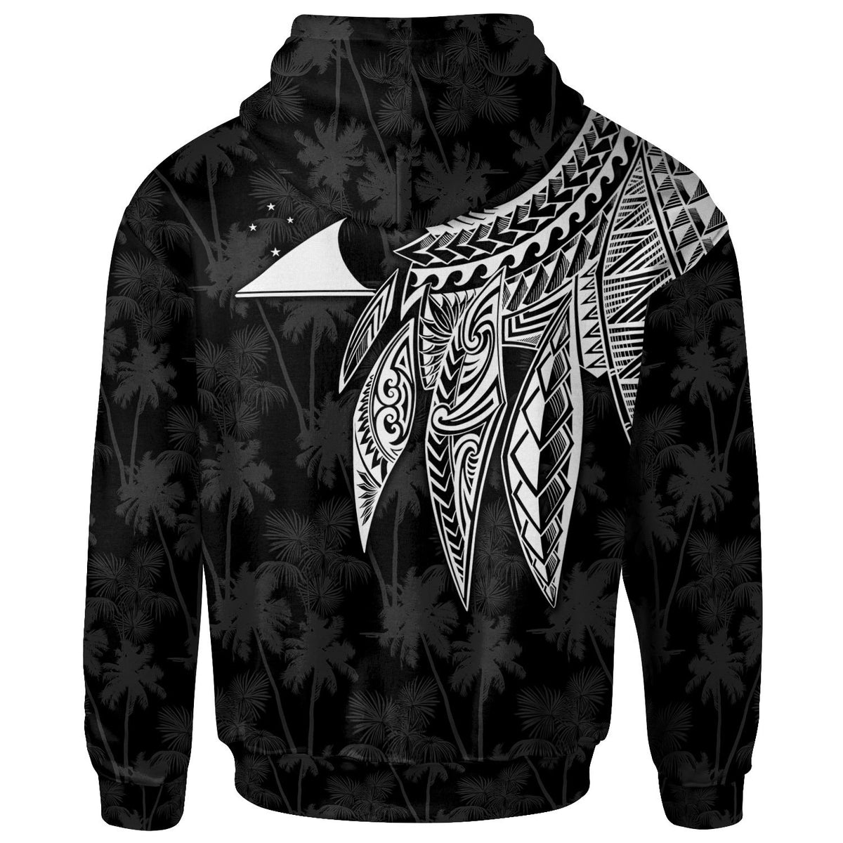 Tokelau Polynesian Custom Hoodie Polynesian Wings (White) - Polynesian Pride