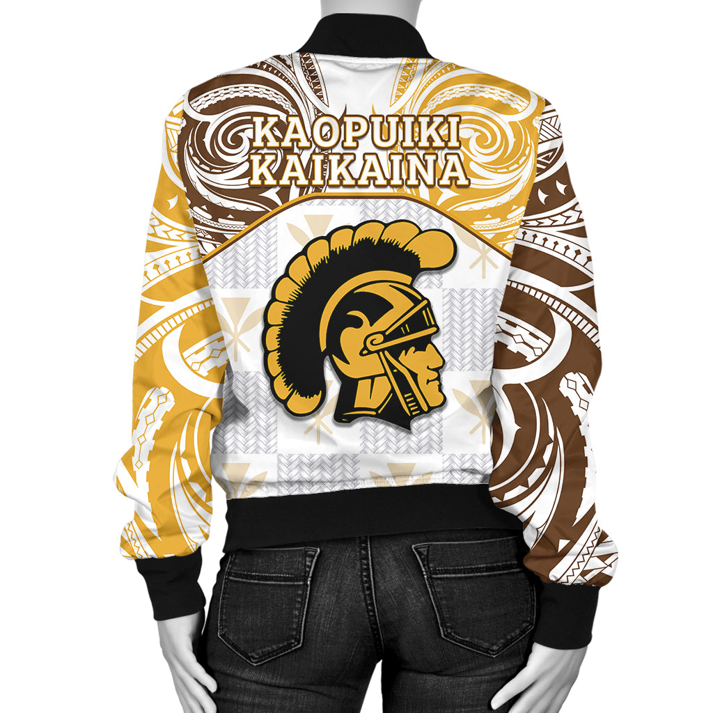 (KAOPUIKI KAIKAINA) Kanaka Mililani High School Bomber Jacket Demodern LT13 - Polynesian Pride