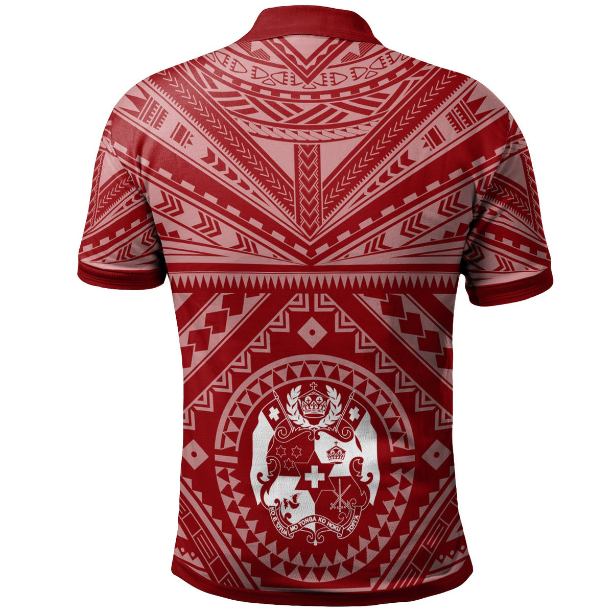 Tonga Custom Polo Shirt Tonga Seal With Polynesian Tattoo Style (Red) - Polynesian Pride