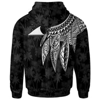 Tokelau Polynesian Zip up Hoodie Polynesian Wings (White) - Polynesian Pride