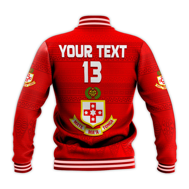 (Custom Text and Number) Kolisi Tonga College Atele Baseball Jacket 140 Years Anniversary Tongan Ngatu LT13 - Polynesian Pride