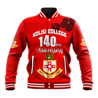 Kolisi Tonga College Atele Baseball Jacket 140 Years Anniversary Tongan Ngatu LT13 - Polynesian Pride