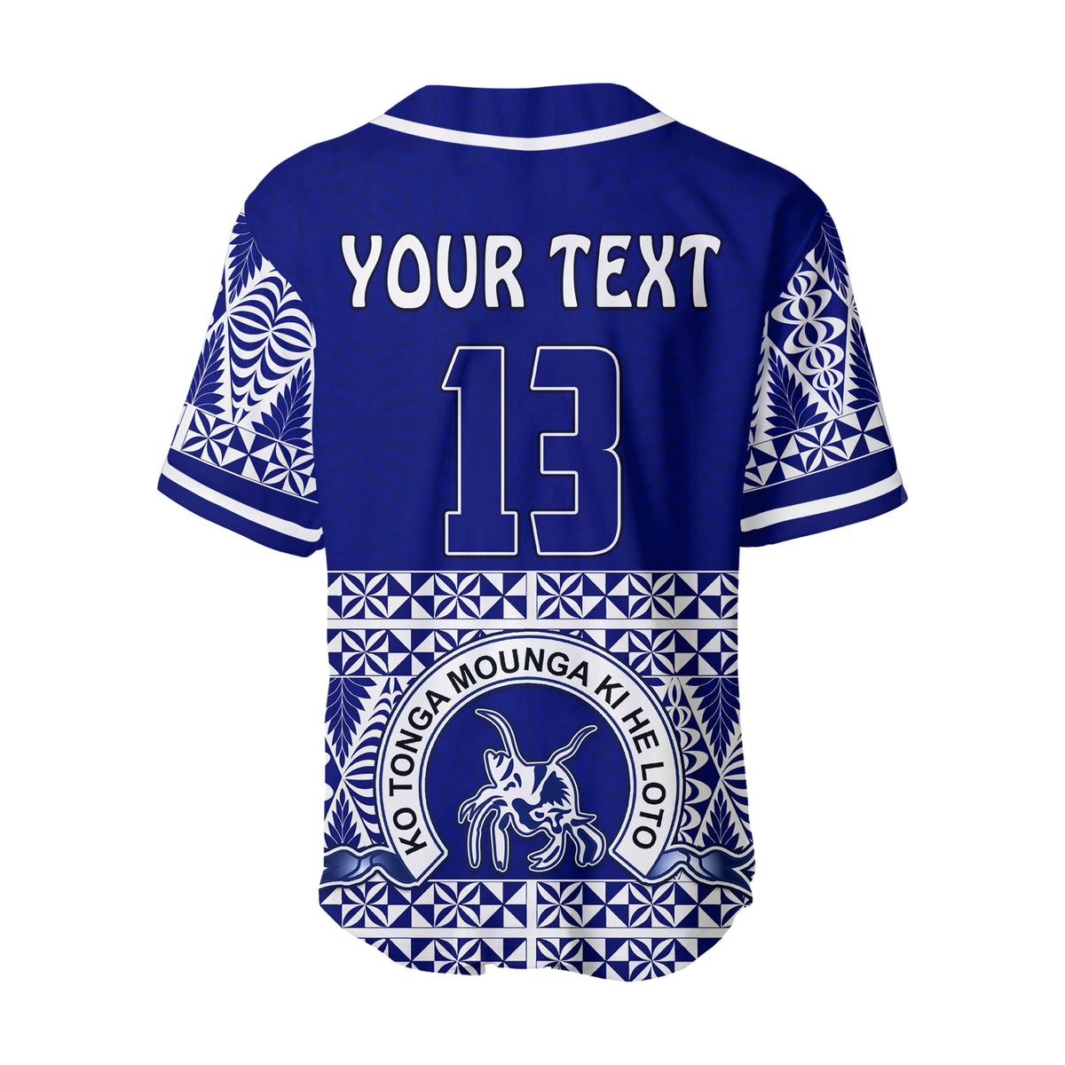(Custom Personalised) TOLOA Baseball Jersey Tupou College Tonga Pattern LT13 - Polynesian Pride