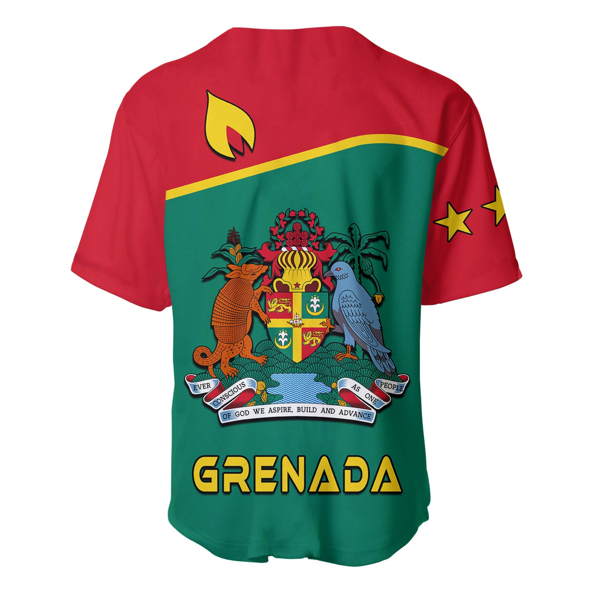(Custom Personalised) Grenada Baseball Jersey Coat Of Arms and Map Impressive LT13 - Polynesian Pride