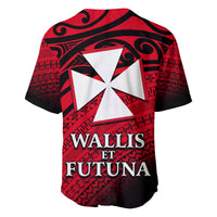 Uvea Chiefdom Wallis et Futuna Baseball Jersey Polynesian Pattern and Flag LT13 - Polynesian Pride