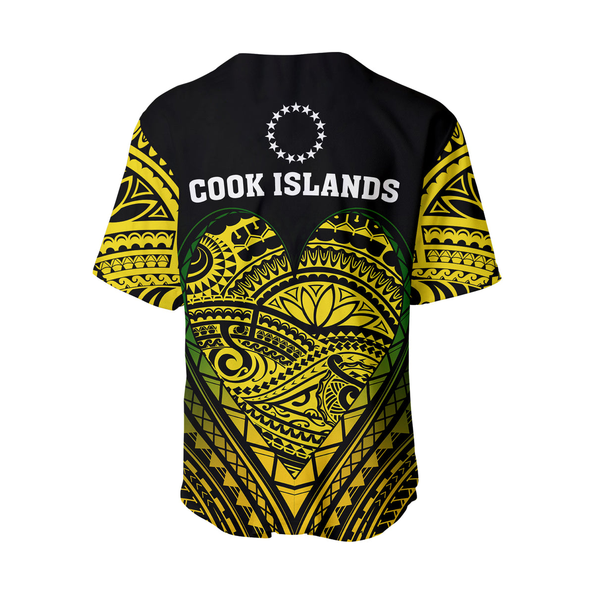 (Custom Personalised) Cook Islands Pattern Baseball Jersey Always In My Heart LT13 - Polynesian Pride