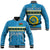 (Custom Personalised) Sanma Province Baseball Jacket Vanuatu Pig Tusk Polynesian Flag Style LT14 Unisex Blue - Polynesian Pride