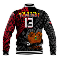 (Custom Text and Number) Papua New Guinea Baseball Jacket Raggiana Birds Of Paradise Happy 47th Independence Day LT13 - Polynesian Pride