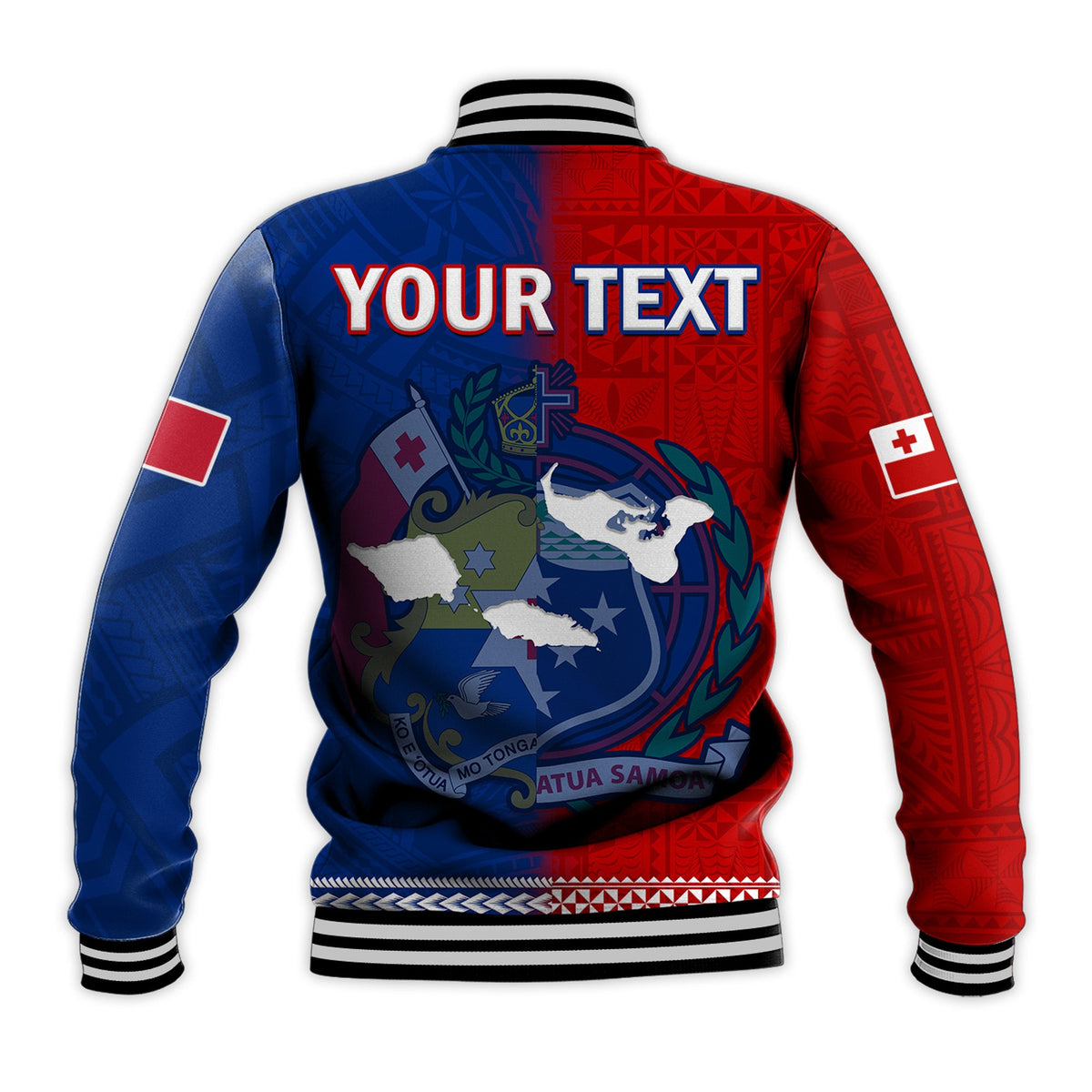 (Custom Personalised) TokoUso Baseball Jacket Tonga and Samoa United We Stand Divided We Fall LT14 - Polynesian Pride