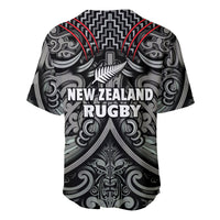 New Zealand Silver Fern Rugby Baseball Jersey All Black NZ Maori Pattern LT13 - Polynesian Pride