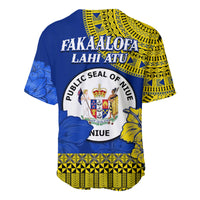 Niue Hiapo Baseball Jersey Rock of Polynesia Tapa Niuean Crab Happy Day LT13 - Polynesian Pride