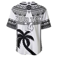 Custom Text And Number Fiji Rugby Baseball Jersey Pacific The Bati Black Fijian Tapa LT14 - Polynesian Pride