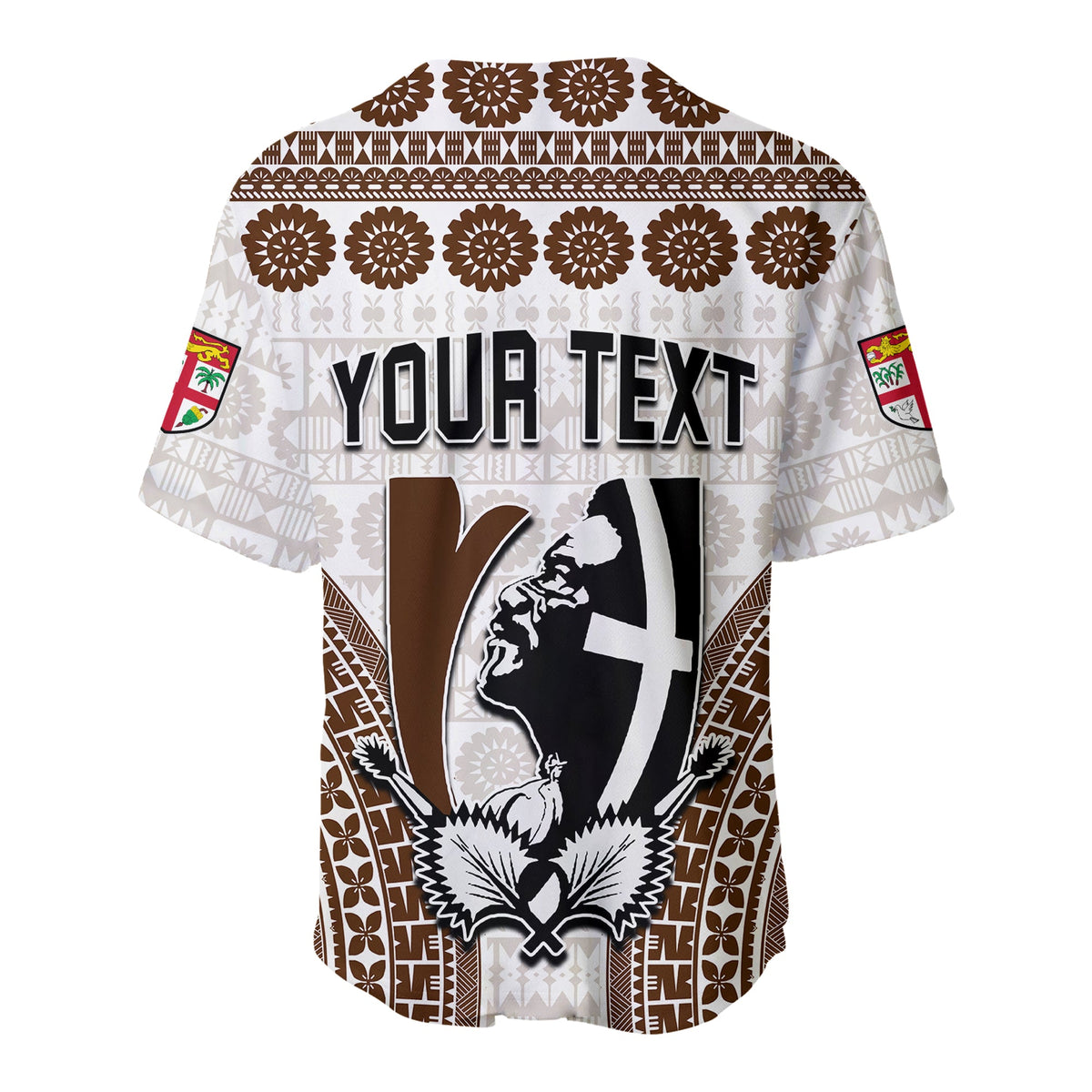 Custom Personalised Fiji Rugby Bati Baseball Jersey Proud Tapa Pattern LT13 - Polynesian Pride