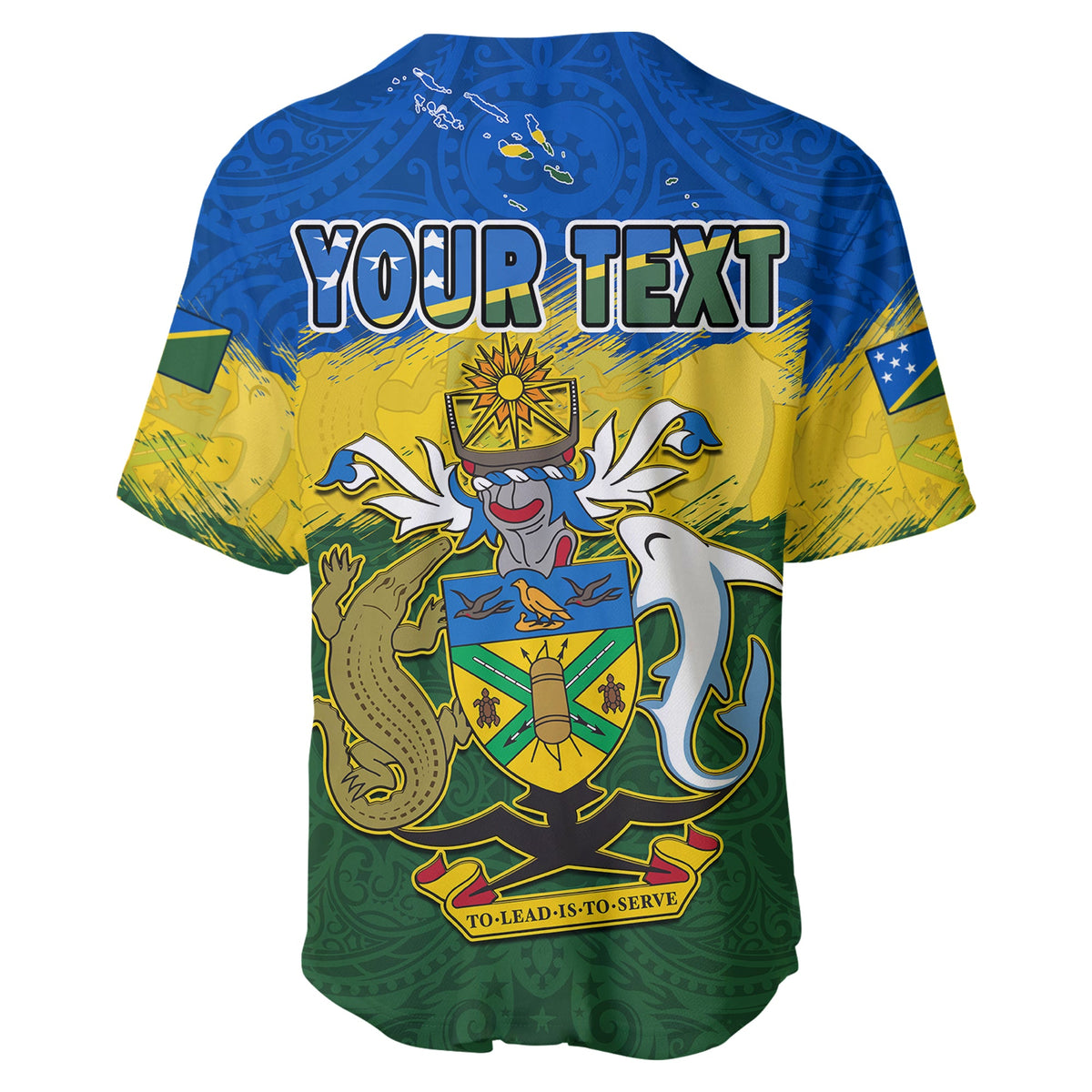 (Custom Personalised) Solomon Islands Baseball Jersey Happy 44th Independence Anniversary Polynesian Pattern LT14 - Polynesian Pride