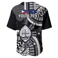 (Custom Personalised) Guam and Philippines Baseball Jersey Guaman Filipinas Together Black Ver.01 LT14 - Polynesian Pride