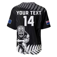 (Custom Text And Number) New Zealand Silver Fern Rugby Baseball Jersey NZ Kiwi Pacific Maori Sporty LT14 - Polynesian Pride