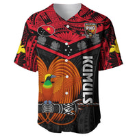 (Custom Text And Number) Papua New Guinea Rugby Baseball Jersey PNG Kumuls Bird Of Paradise Black LT14 - Polynesian Pride