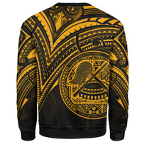 American Samoa Sweatshirt - Cross Style Gold Color - Polynesian Pride