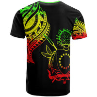 Cook Islands T Shirt Polynesian Tatau Reggae Patterns With Coat of Arms - Polynesian Pride