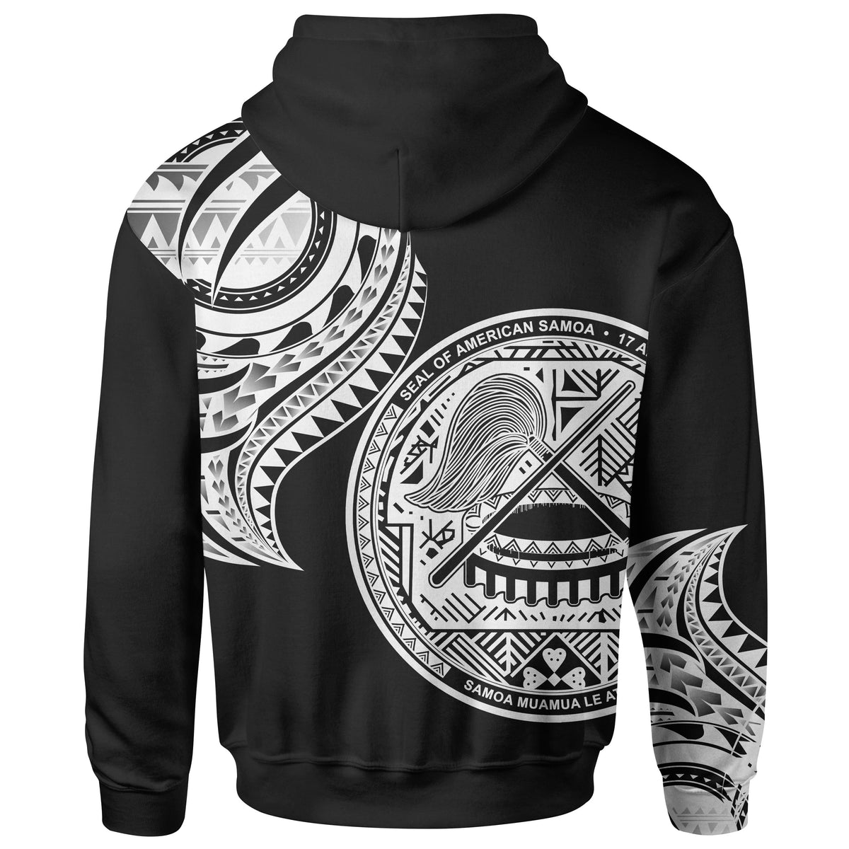 American Samoa Zip Hoodie American Samoa Tatau Patterns - Polynesian Pride