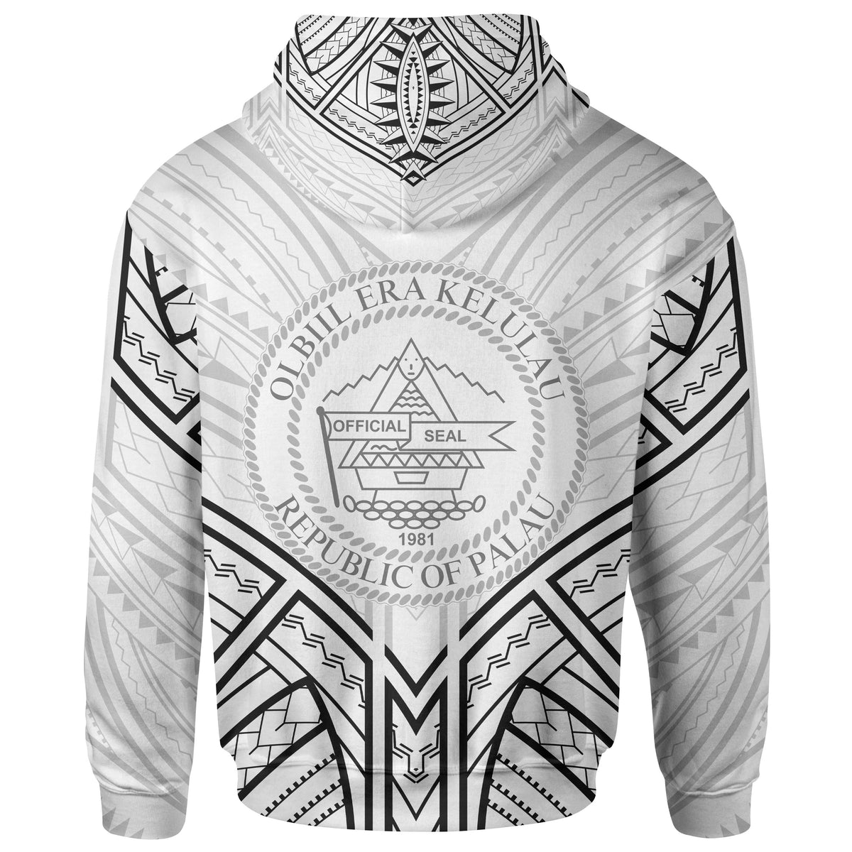 Palau Hoodie Palau Seal Tribal Patterns - Polynesian Pride