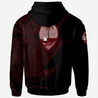Guam Zip Hoodie Legends Are Born In Red Color - Polynesian Pride