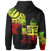 Fiji Zip Hoodie Fiji Tatau Reggae Patterns - Polynesian Pride