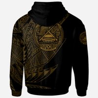 American Samoa Zip Hoodie Legends Are Born In Yellow Color - Polynesian Pride