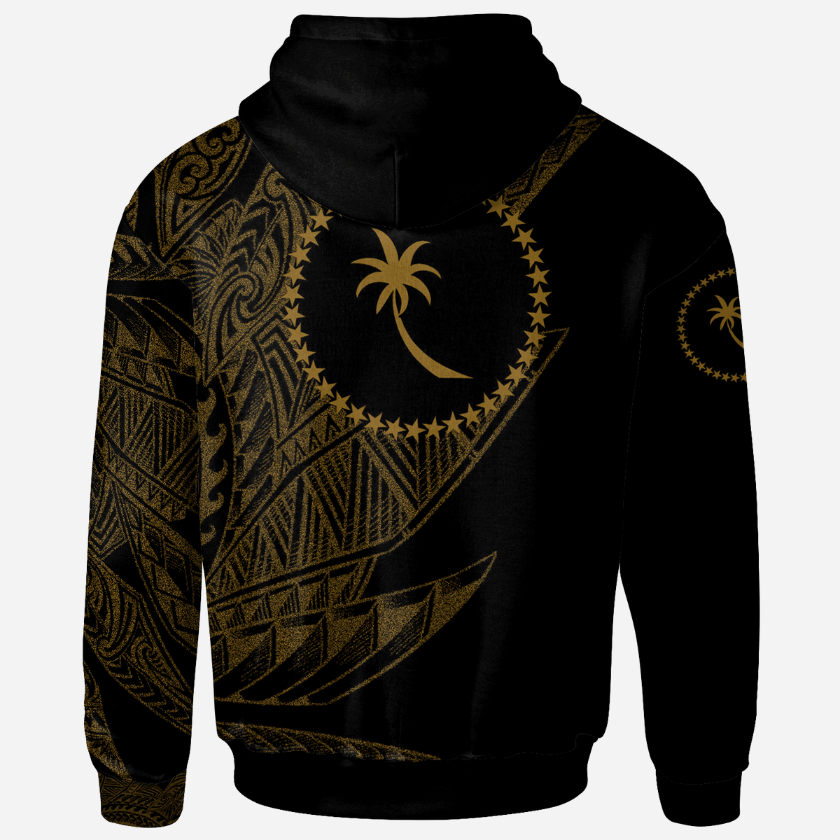 Chuuk State Zip Hoodie Legends Are Born In Gold Color - Polynesian Pride