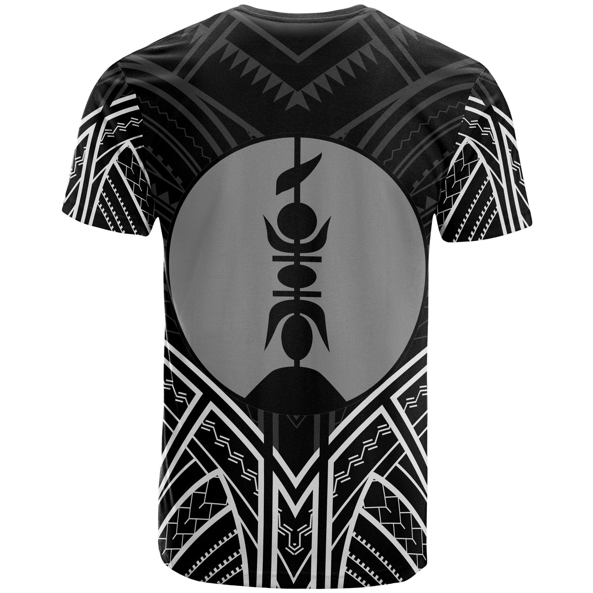 New Caledonia T Shirt New Caledonia Seal Tribal Black Color Patterns - Polynesian Pride