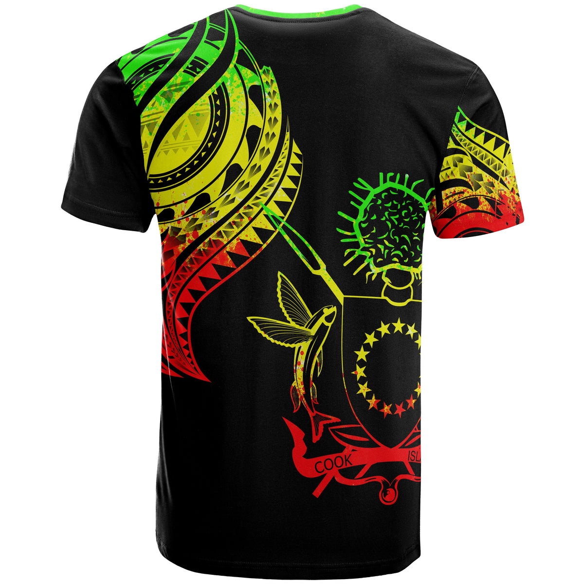 Cook Islands T Shirt Polynesian Tatau Reggae Patterns - Polynesian Pride