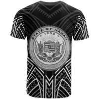 Hawaii T Shirt Hawaii Seal Tribal Black Color Patterns - Polynesian Pride