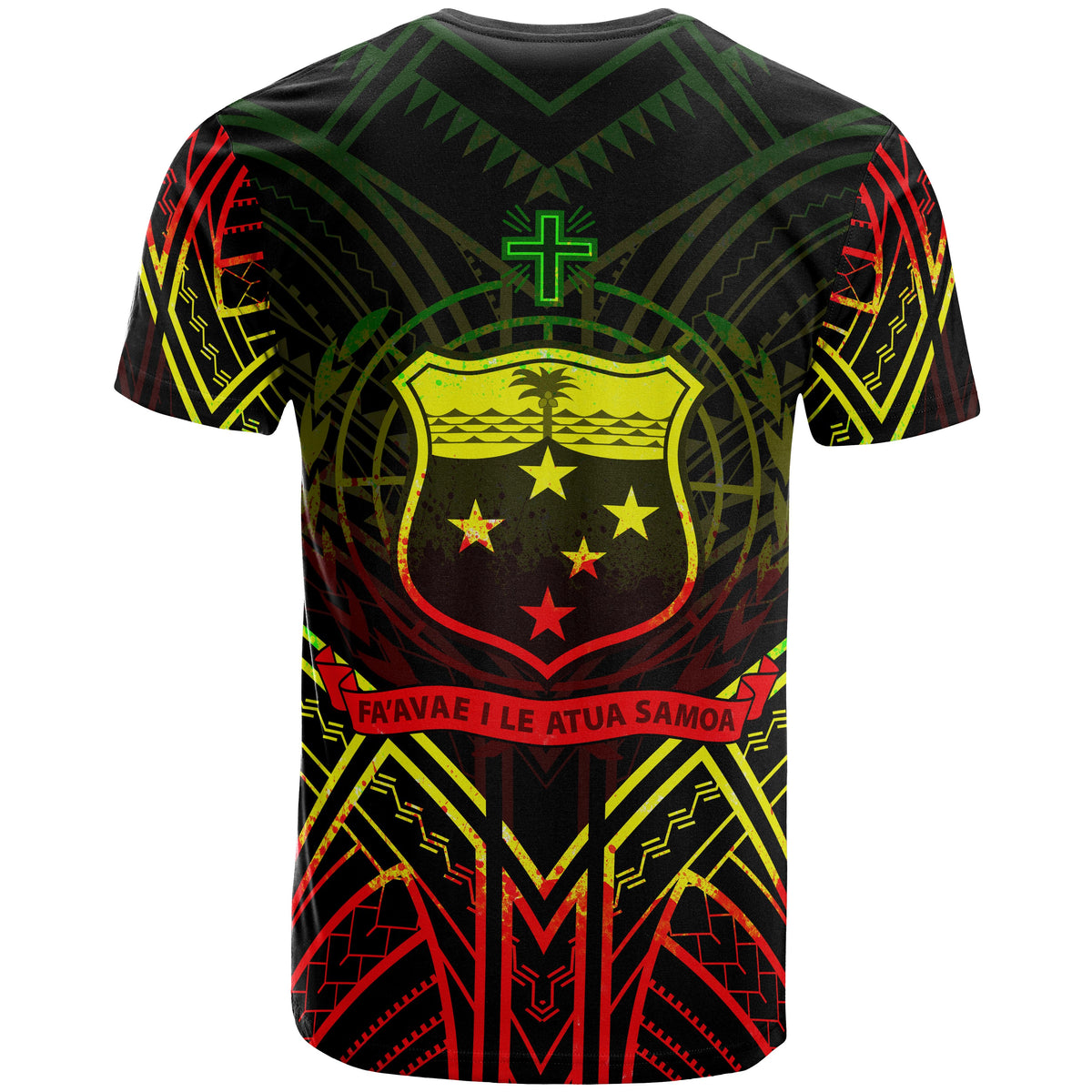 Samoa T Shirt Samoan Seal Tribal Reggae Color Patterns - Polynesian Pride