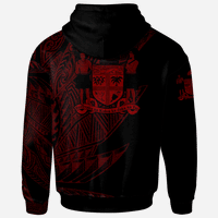 Fiji Zip Hoodie Legends Are Born In Red Color - Polynesian Pride