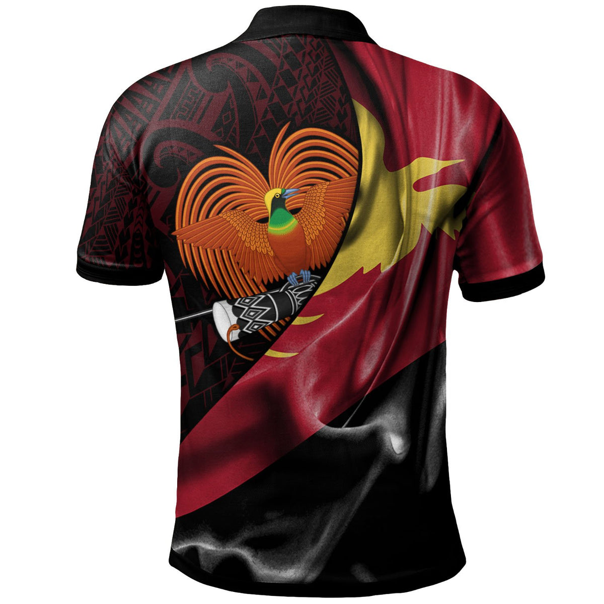 Papua New Guinea Polo Shirt Lae PNG Flag Of Silk Style - Polynesian Pride