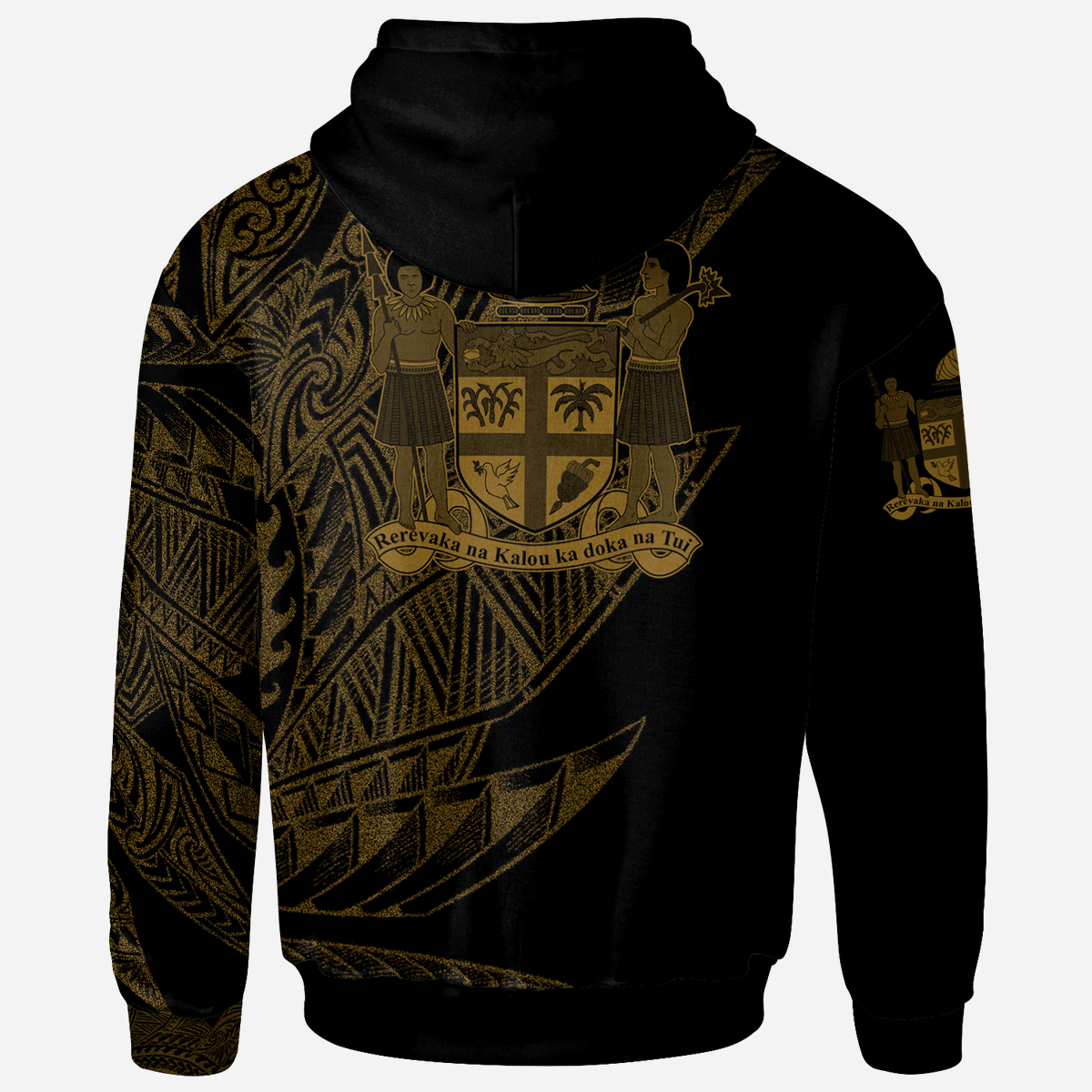 Fiji Zip Hoodie Legends Are Born In Gold Color - Polynesian Pride