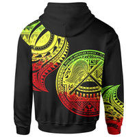 American Samoa Zip Hoodie American Samoa Tatau Reggae Patterns - Polynesian Pride