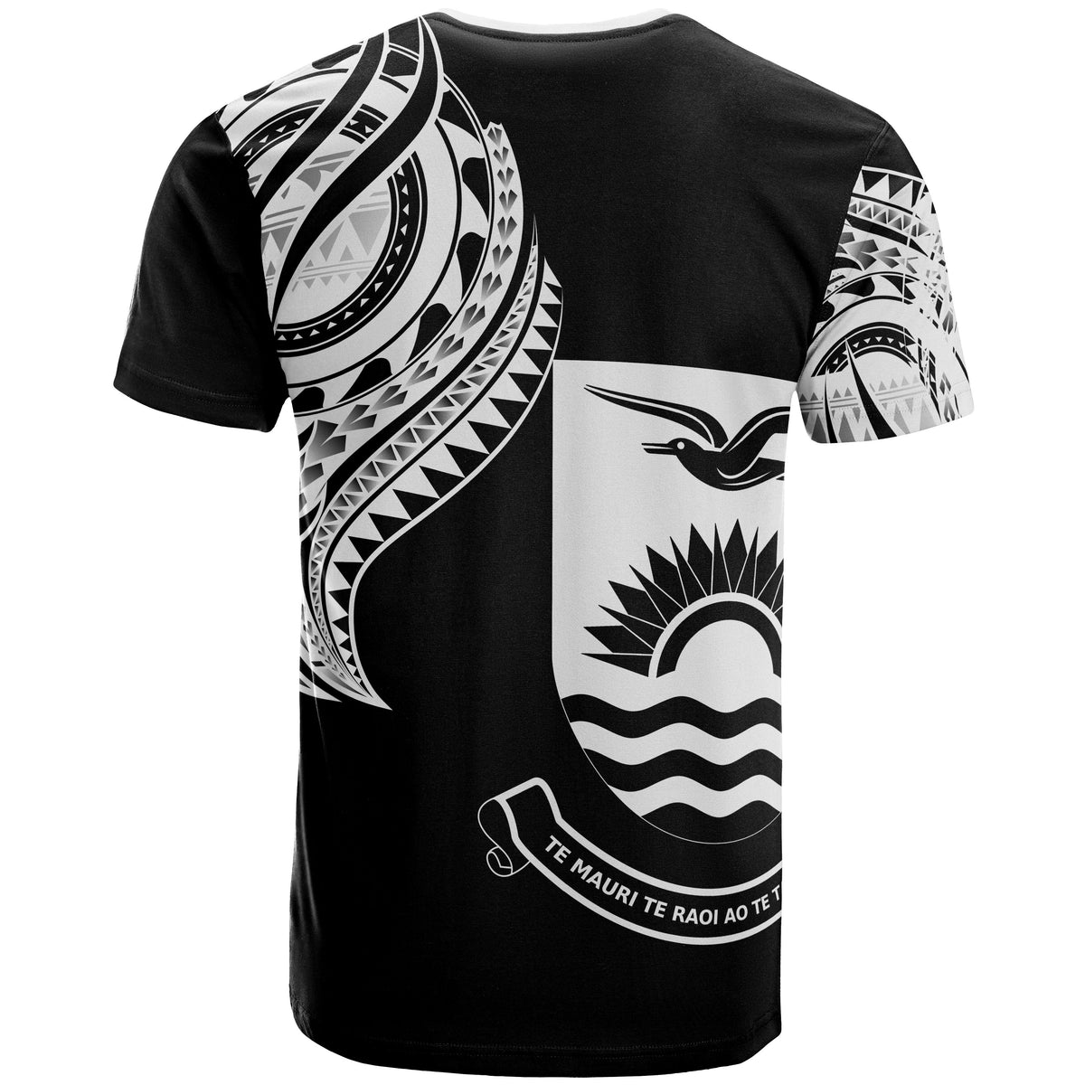 Kiribati T Shirt Kiribati Tatau White Patterns - Polynesian Pride