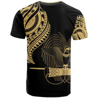 Papua New Guinea Custom T Shirt Papua New Guinea Tatau Gold Patterns - Polynesian Pride
