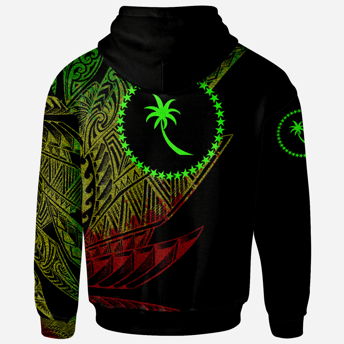 Chuuk State Hoodie Legends Are Born In Reggae Color - Polynesian Pride