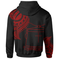Tokelau Hoodie Tokelau Tatau Red Patterns - Polynesian Pride