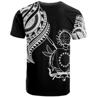 Cook Islands T Shirt Polynesian Tatau White Patterns - Polynesian Pride
