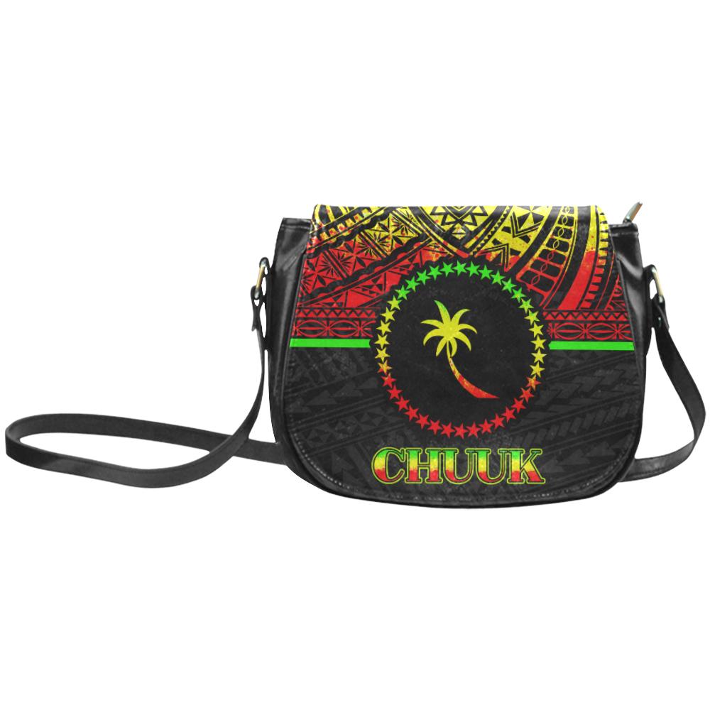 Chuuk States Classic Saddle Bag - Reggae Color Version Chuuk Small Reggae - Polynesian Pride