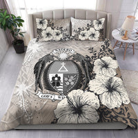 Nauru Bedding Set - Vintage Luxury Floral Style Nude - Polynesian Pride