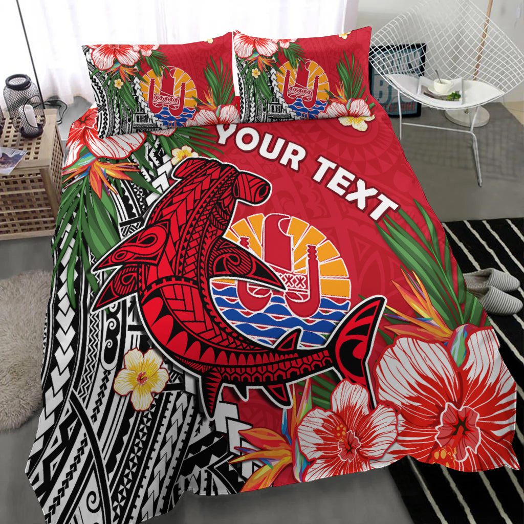 (Custom Personalised) Tahiti Islands Bedding Set Polynesian Shark Mix Tropical Flowers LT14 - Polynesian Pride