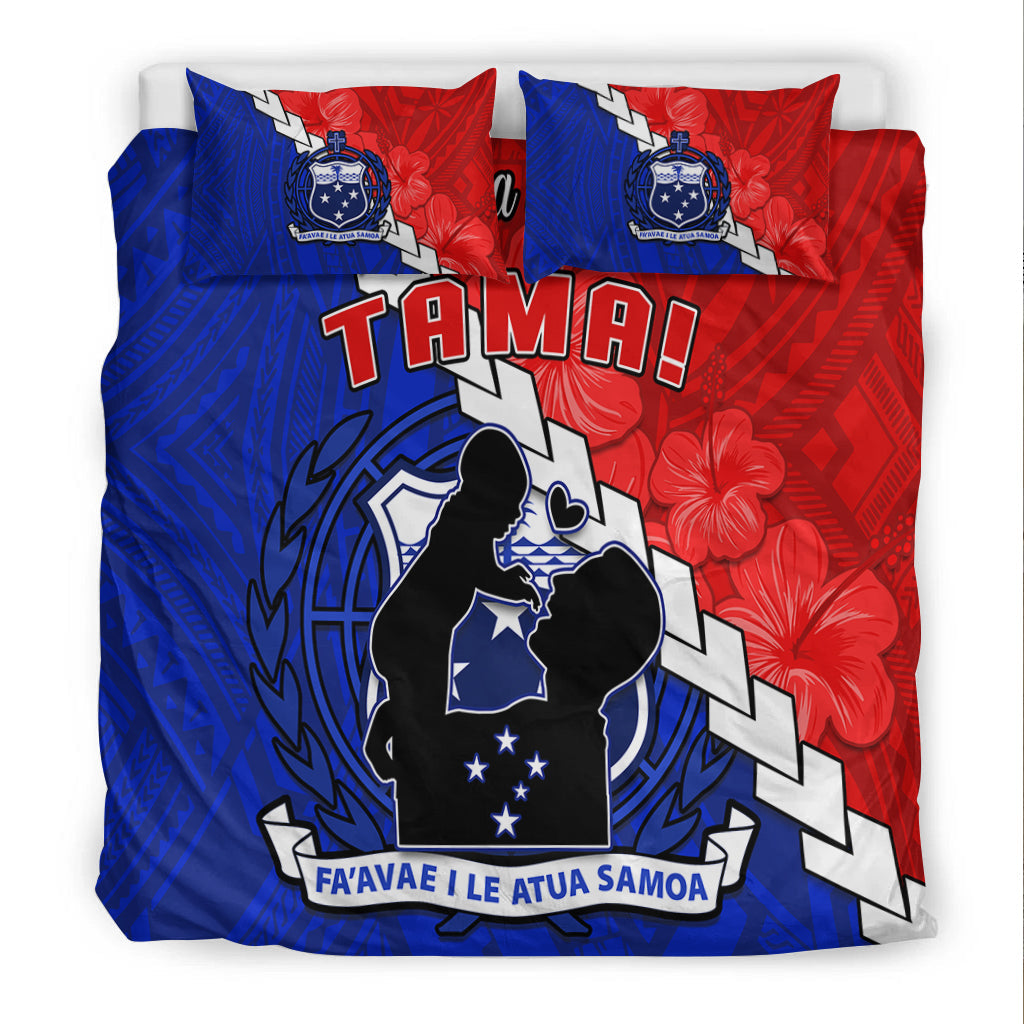 Happy Samoan Fathers Day Bedding Set Hibiscus Mix Polynesian Pattern LT14 - Polynesian Pride