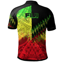 Fiji Polo Shirt Reggage Color Symmetry Style - Polynesian Pride