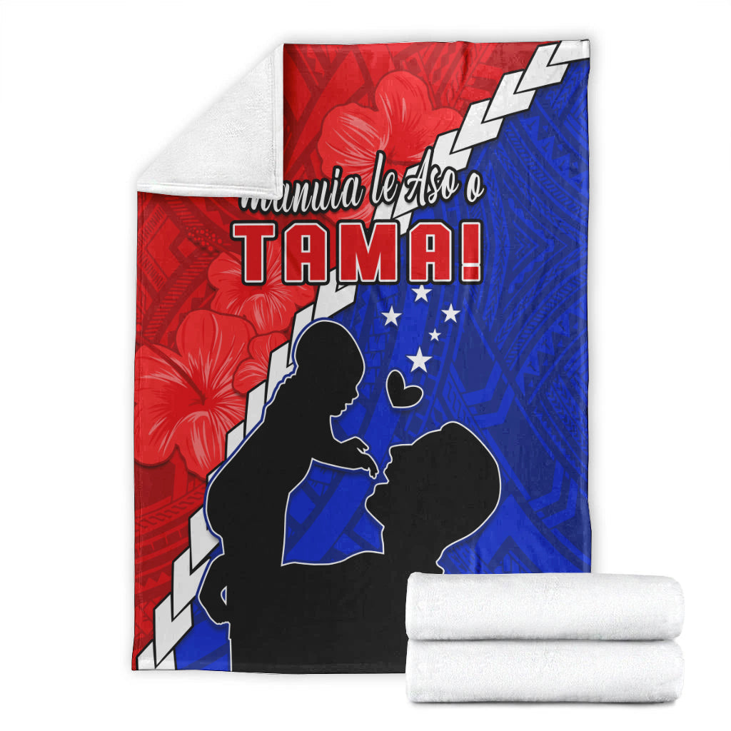 Happy Samoan Fathers Day Premium Blanket Hibiscus Mix Polynesian Pattern LT14 - Polynesian Pride
