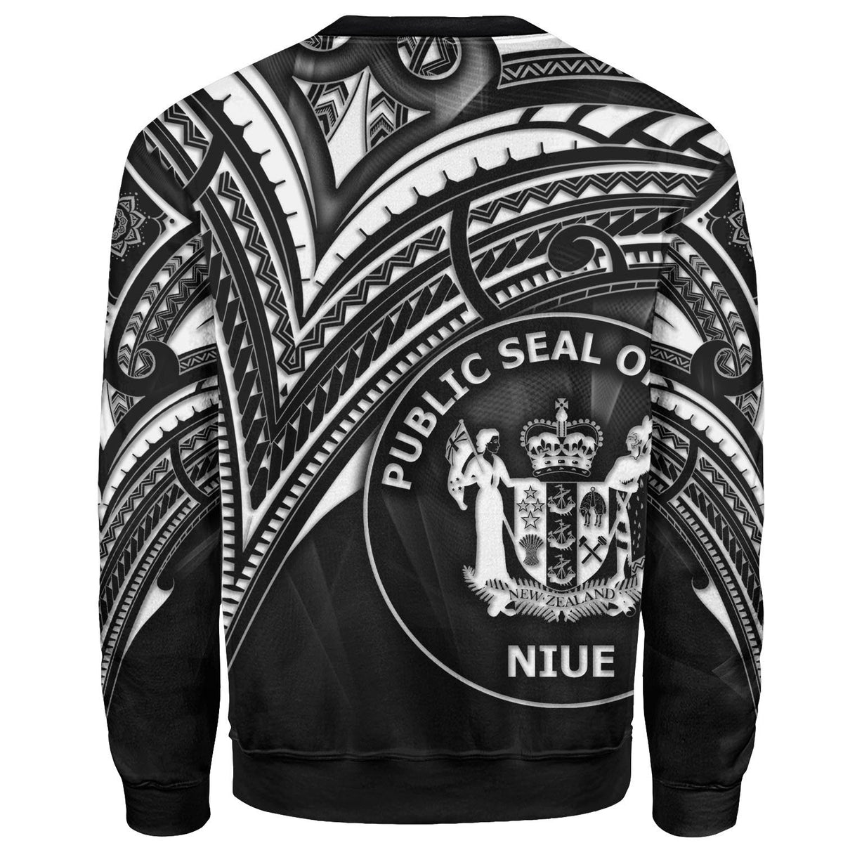 Niue Sweatshirt - Cross Style White Color - Polynesian Pride